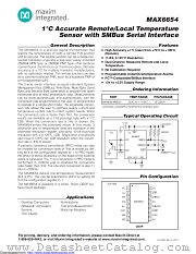 MAX6654MEE-T datasheet pdf MAXIM - Dallas Semiconductor
