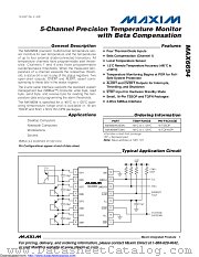 MAX6694TE9A+T datasheet pdf MAXIM - Dallas Semiconductor