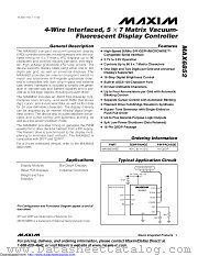 MAX6852AEE+ datasheet pdf MAXIM - Dallas Semiconductor