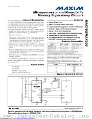 MAX820RCPE+ datasheet pdf MAXIM - Dallas Semiconductor