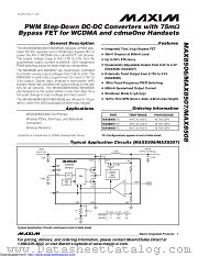 MAX8507ETE+T datasheet pdf MAXIM - Dallas Semiconductor