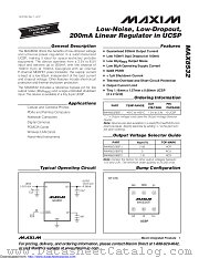 MAX8532EBT2+ datasheet pdf MAXIM - Dallas Semiconductor