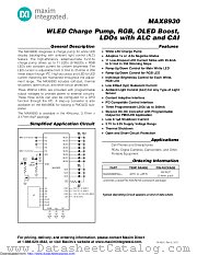 MAX8930EWJ+ datasheet pdf MAXIM - Dallas Semiconductor