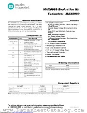 MAX8989EVKIT+ datasheet pdf MAXIM - Dallas Semiconductor