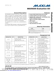 MAX9259EVKIT datasheet pdf MAXIM - Dallas Semiconductor