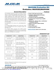 MAX9266EVKIT datasheet pdf MAXIM - Dallas Semiconductor