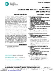MAX9273GTL+ datasheet pdf MAXIM - Dallas Semiconductor