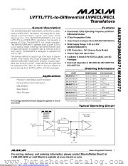 MAX9371ESA+ datasheet pdf MAXIM - Dallas Semiconductor