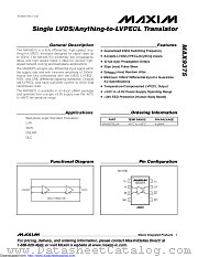 MAX9375EUA datasheet pdf MAXIM - Dallas Semiconductor