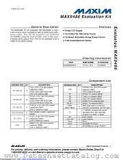 MAX9486EVKIT datasheet pdf MAXIM - Dallas Semiconductor