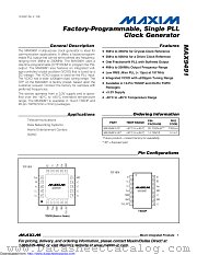 MAX9491ETP010+ datasheet pdf MAXIM - Dallas Semiconductor