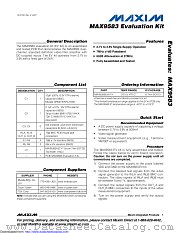 MAX9583EVKIT datasheet pdf MAXIM - Dallas Semiconductor
