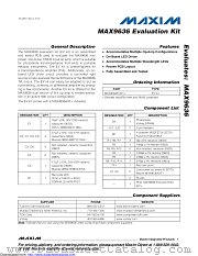 MAX9636EVKIT+ datasheet pdf MAXIM - Dallas Semiconductor