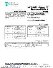 MAX9643EVKIT# datasheet pdf MAXIM - Dallas Semiconductor