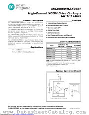 MAX9651ATA+TC43 datasheet pdf MAXIM - Dallas Semiconductor