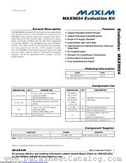 MAX9654EVKIT+ datasheet pdf MAXIM - Dallas Semiconductor