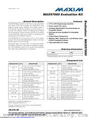 MAX97000EVKIT datasheet pdf MAXIM - Dallas Semiconductor