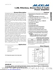 MAX9701EBP+TG45 datasheet pdf MAXIM - Dallas Semiconductor