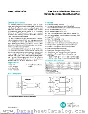 MAX9704ETJ+T datasheet pdf MAXIM - Dallas Semiconductor