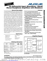 MAX9722BETE-T datasheet pdf MAXIM - Dallas Semiconductor