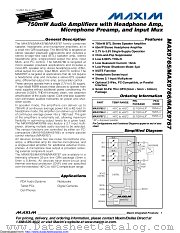 MAX9767ETJ datasheet pdf MAXIM - Dallas Semiconductor
