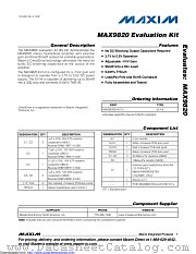 MAX9820EVKIT datasheet pdf MAXIM - Dallas Semiconductor
