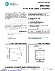 MAX98304EWL+T datasheet pdf MAXIM - Dallas Semiconductor