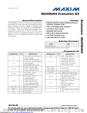 MAX98304EVKIT datasheet pdf MAXIM - Dallas Semiconductor