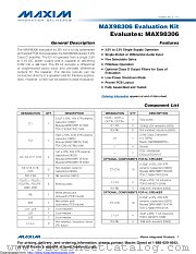 MAX98306EVKIT# datasheet pdf MAXIM - Dallas Semiconductor
