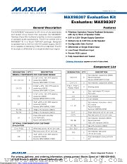 MAX98307EVKIT# datasheet pdf MAXIM - Dallas Semiconductor