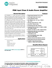 MAX98356 datasheet pdf MAXIM - Dallas Semiconductor