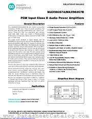 MAX98357AEWL+ datasheet pdf MAXIM - Dallas Semiconductor
