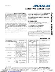 MAX98400BEVKIT+ datasheet pdf MAXIM - Dallas Semiconductor