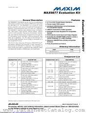 MAX9877EVKIT+ datasheet pdf MAXIM - Dallas Semiconductor