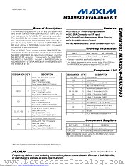 MAX9930EVKIT datasheet pdf MAXIM - Dallas Semiconductor
