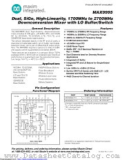 MAX9995ETX+TG126 datasheet pdf MAXIM - Dallas Semiconductor