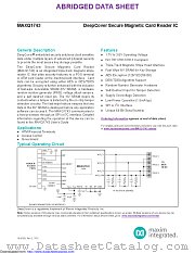 MAXQ1743-DNS+ datasheet pdf MAXIM - Dallas Semiconductor