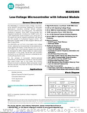MAXQ305 datasheet pdf MAXIM - Dallas Semiconductor