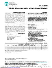 MAXQ61CX-2034+ datasheet pdf MAXIM - Dallas Semiconductor