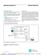 MAXQ7667EVKIT datasheet pdf MAXIM - Dallas Semiconductor