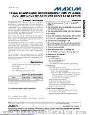 MAXQ8913EWG-T&R+ datasheet pdf MAXIM - Dallas Semiconductor