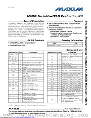 MAXQSERIALJTAG-KIT datasheet pdf MAXIM - Dallas Semiconductor