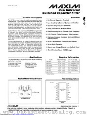 MF10CN+ datasheet pdf MAXIM - Dallas Semiconductor