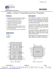 PHY2078-01EVAL-OP datasheet pdf MAXIM - Dallas Semiconductor