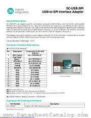 SC-USB-SPI datasheet pdf MAXIM - Dallas Semiconductor