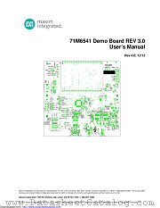 71M6541F-DB datasheet pdf MAXIM - Dallas Semiconductor