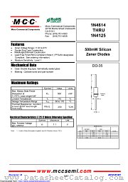 1N4124 datasheet pdf Micro Commercial Components