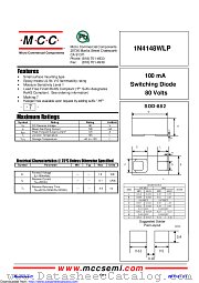 1N4148WLP datasheet pdf Micro Commercial Components