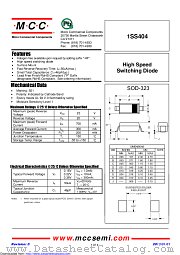 1SS404 datasheet pdf Micro Commercial Components