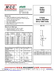 2A07 datasheet pdf Micro Commercial Components